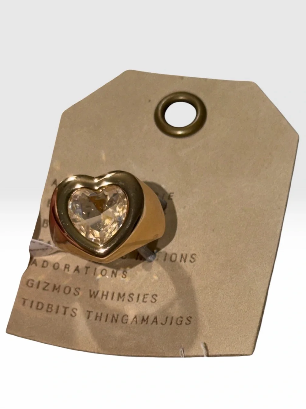 NWT Anthropologie Heart Stone Cocktail Ring